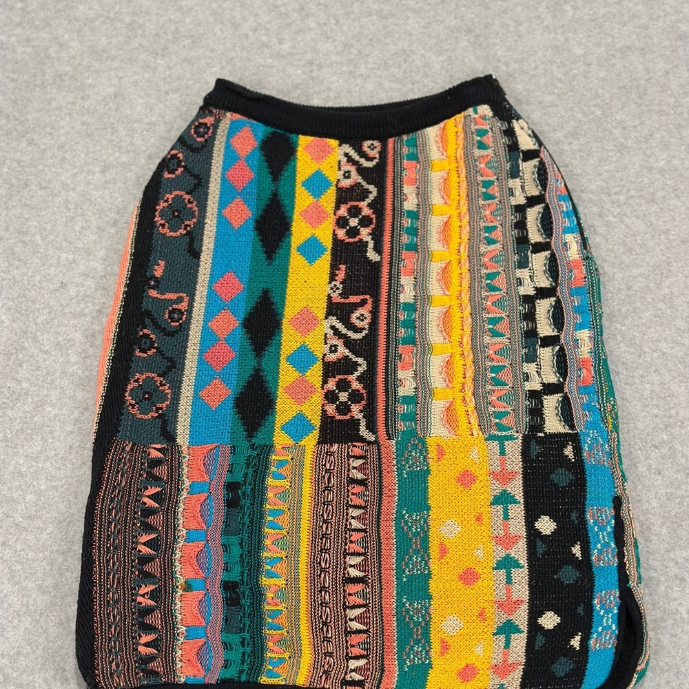 Vintage COOGI Multicolor Patterned Knit Mini Skirt - Picture 3 of 8
